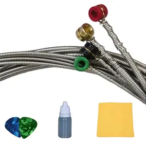 Bass Guitar String Set with 2 Picks +String Oil +Cloth And Color-Coded Heads for Enhanced Performance and Care
