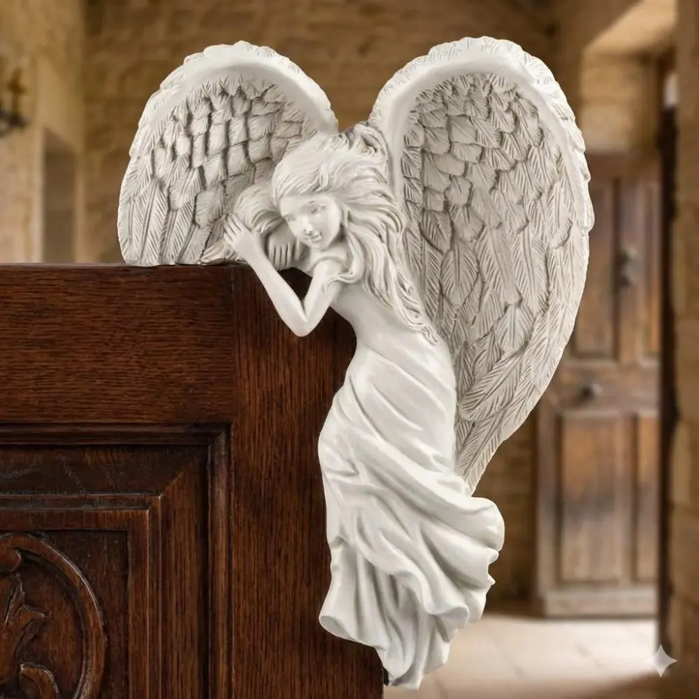 Customizable Angel Wings Relief Resin Wall Decor, Memorial Keepsake Sculpture, Moisture-Proof Hanging Art for Living Room, Hallway, Bedroom Home Decoration, Decorative Artwork, Home Decor Products