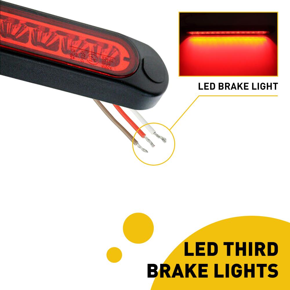 LED 12V Universal High Car Mount 3rd Third Brake Stop Rear Tail Light Red New