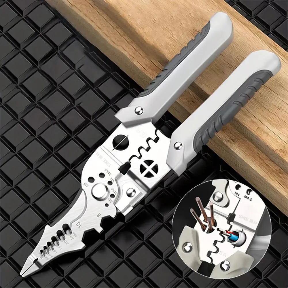 Multifunctional Wire Stripper, Stainless Steel Broken Wire Stripping Pliers, Quick Stripping Design Plier, Household Hardware Hand Tools