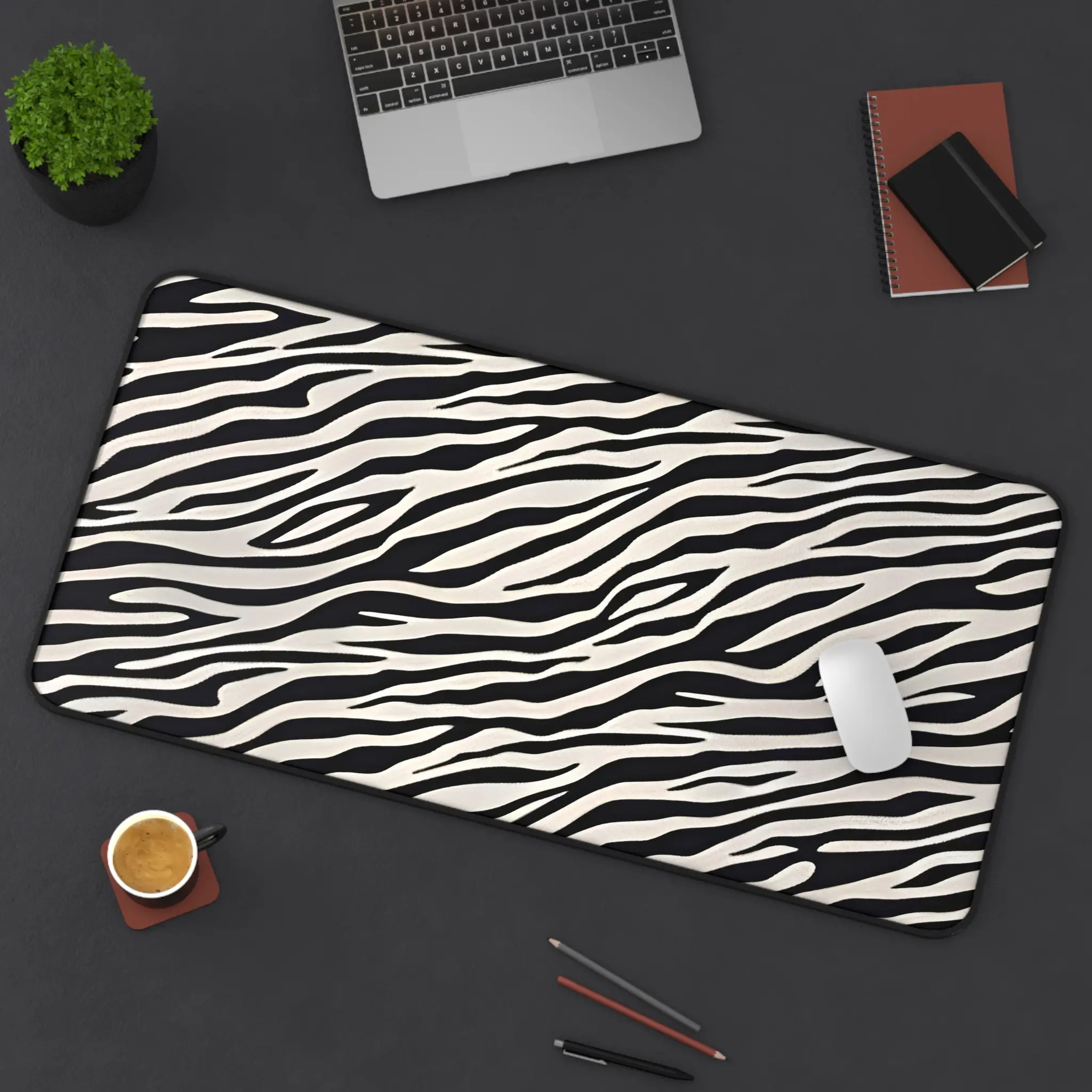 Desk Mat Animal Print Zebra, Office Desk Accessory, Mouse Pad, Computer Accessories, Desk Decor, Work From Home, Gift for Coworker