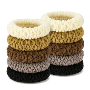 10 count No  Hair Ties Thick Hair Elastic Rubber Bands Hair Accessories Scrunchies Seamless for Women