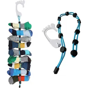 Sock Organizer Clip Lock Design No Tie Needed Sock Storage Pockets Keep Socks Pair Together Ideal for Laundry Washing Storage Solve Sock Losing Problem