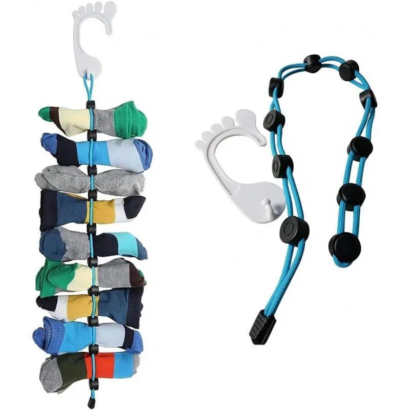 Sock Organizer Clip Lock Design No Tie Needed Sock Storage Pockets Keep Socks Pair Together Ideal for Laundry Washing Storage Solve Sock Losing Problem