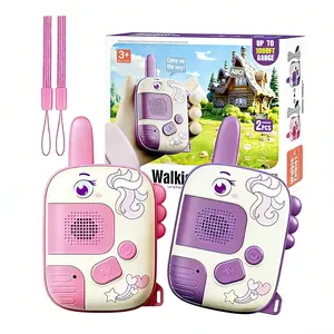 Dinosaur Kids Walkie Talkies 2 Pack Box, Birthday Gifts for Boys Girls, Camping Outdoor Games, Parent-Child Interactive Toys, Christmas & Easter Gifts