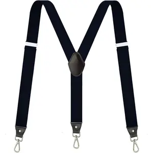 Suspenders for Men, Adjustable Suspenders with Elastic Straps Y-Back Construction Heavy Duty for Work