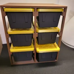 3D Printed Mini Storage Totes with Stand - Organize