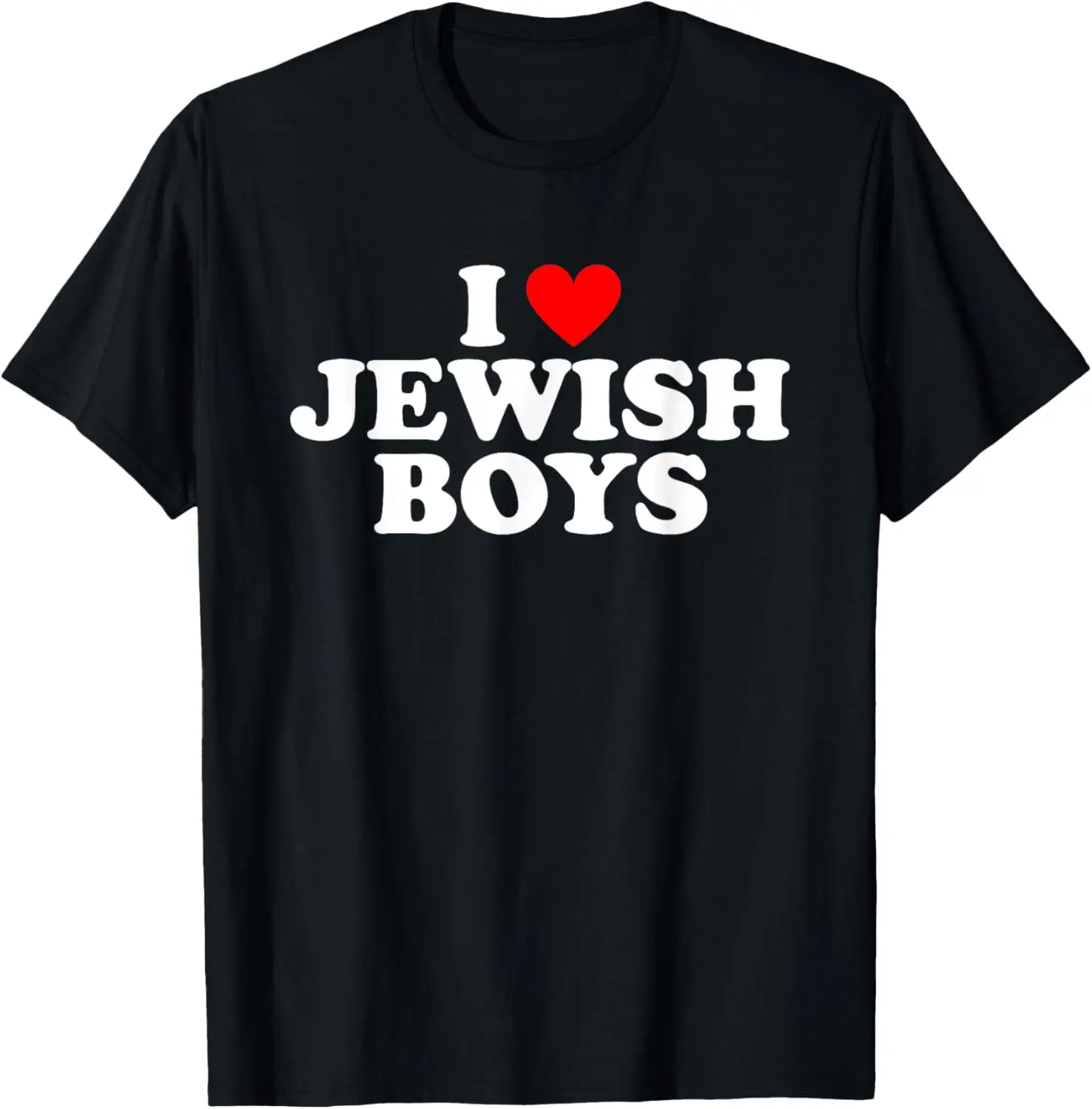 Cotton(pure) I Love Jewish Boys Red Heart Hanukkah Men Women T-Shirt