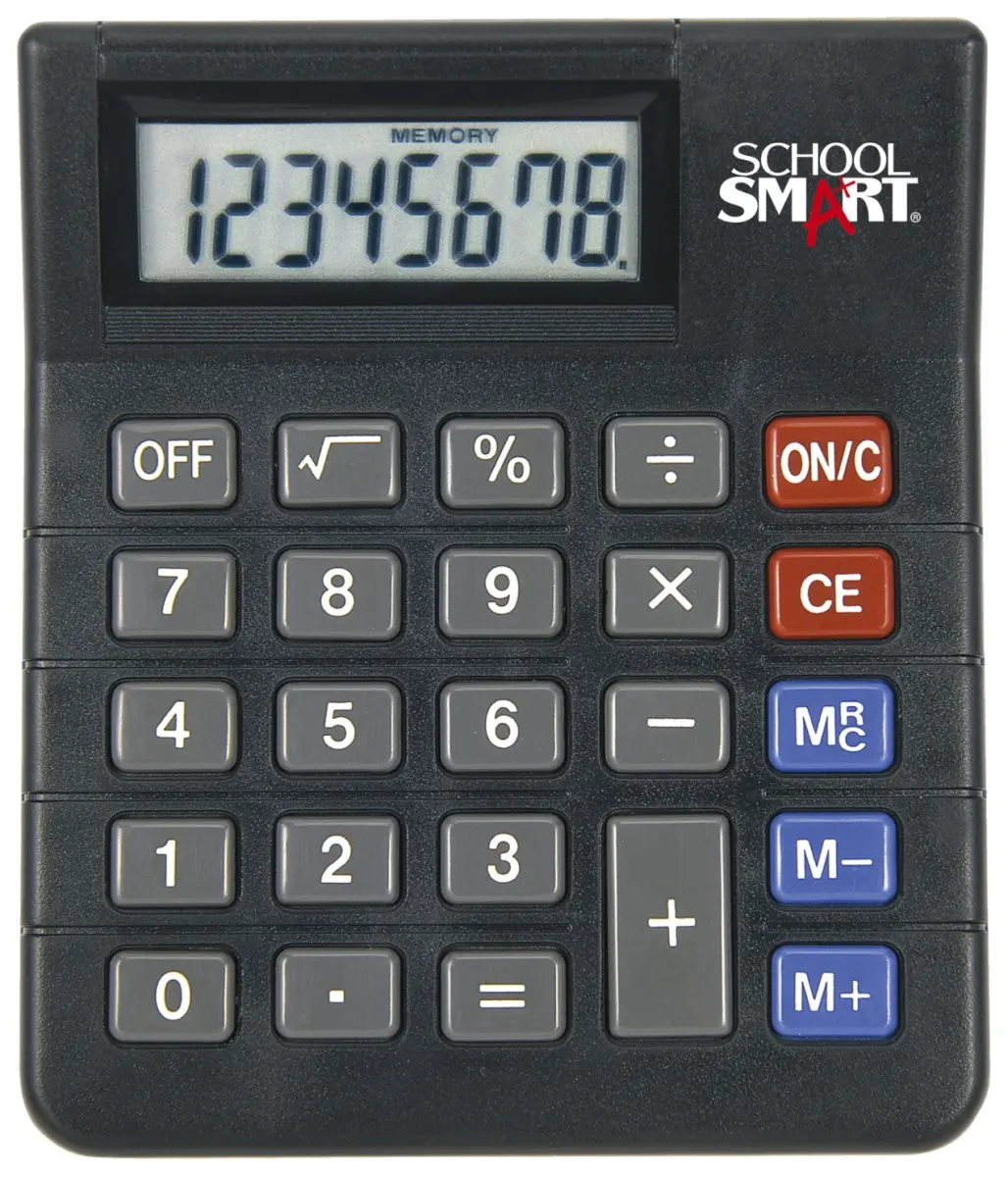 Catiga Electronics 1596817 School Smart Large Display 8 Digit Calculator, Black