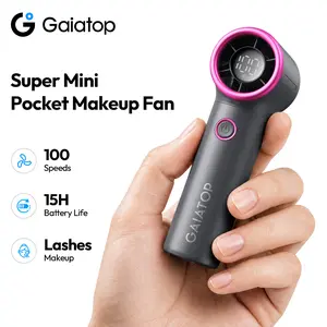 [High-Speed Turbo] GAIATOP Mini Handheld Fan, 5 Gear Wind & LED Display, Portable Pocket Fan, Best Travel Gift