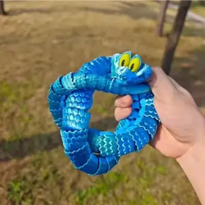 Crazy Animal City Gary Snake Action Figure, 3D Printed Collectible Toy, Rotatable Jointed Design, Office Desk Decoration Gift