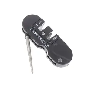 4 in 1 Pocket Knife Sharpener,Carry-on Sharpening Tool,Multi-function Tungsten Steel Sharpening Stones,Handheld, Compact, Lightweight, Multiuse Survival Gear