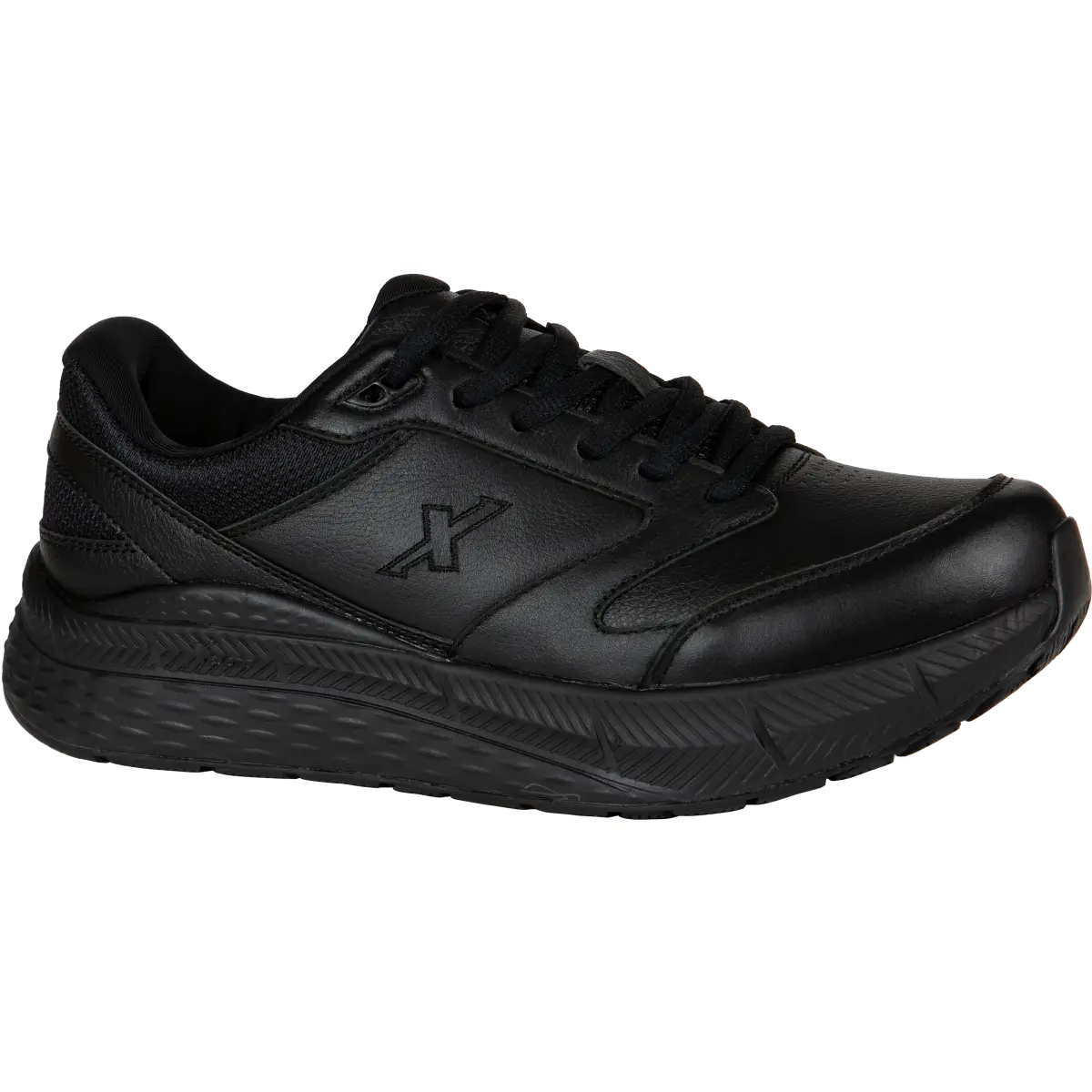 Xelero Steadfast Walker Men's Black Leather Tie Shoe