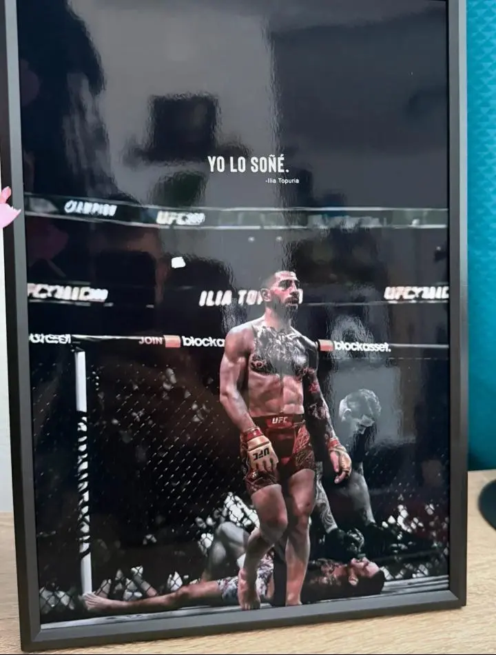 Ilia Topuria "I Dreamed It" Max Holloway | Iconic Moment| UFC MMA Fighter| Wall Decor| Print | Poster Unframed modern art