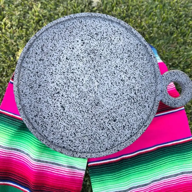 Stone Griddle 15 in 1 Piece - Circular Design with Handle - As shown in the Image Cookware Pans