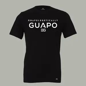 Unapologetically Guapo Signature Tee - Black Cotton T-Shirt with Graphic Text, Short Sleeve, Casual Style for Men