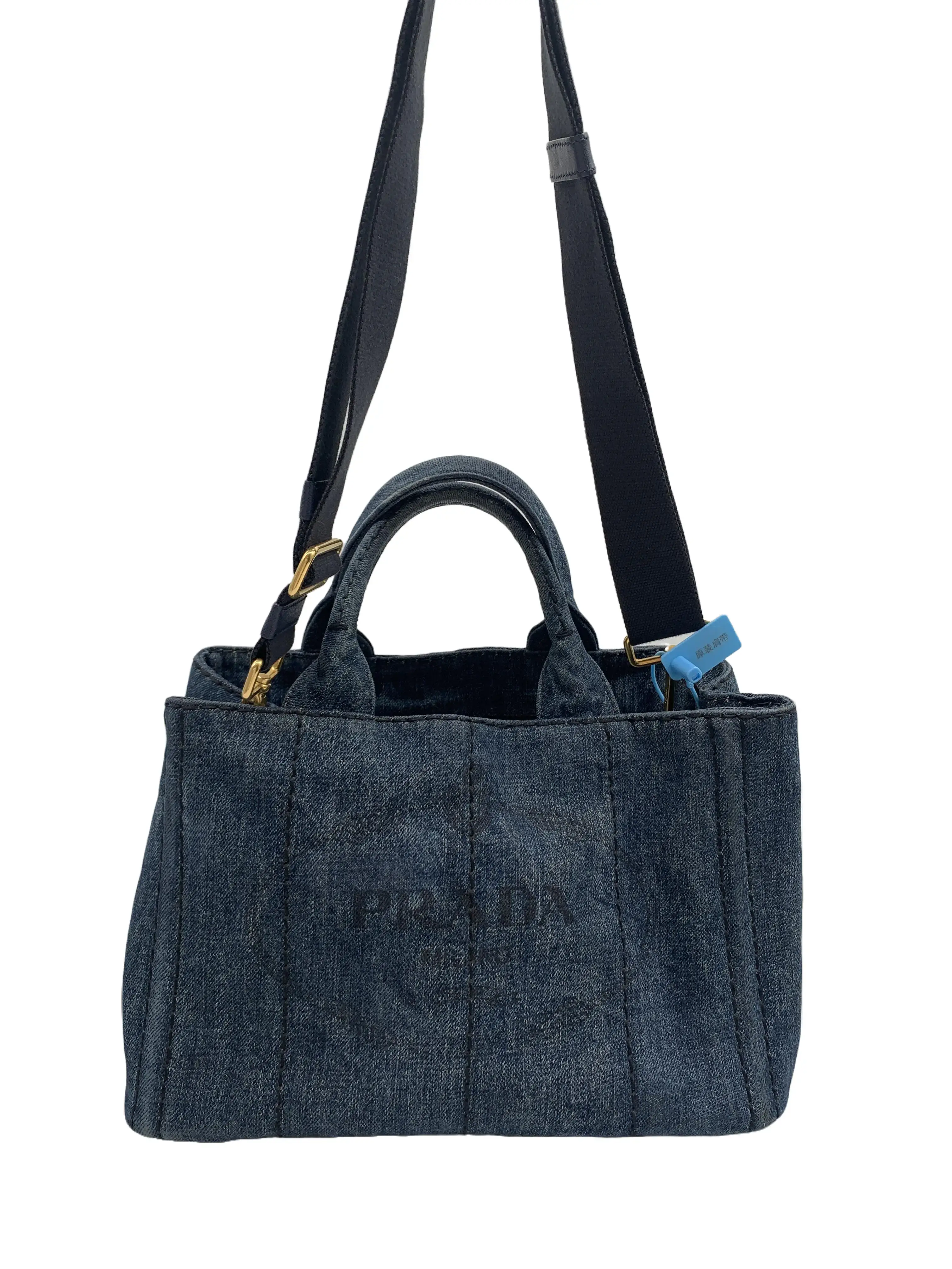 Pre-owned PRADA Denim Handbag Crossbody Tote Bag/WJ08202021/2021