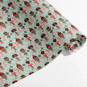 Santa's Helpers Christmas Wrapping Paper - Eco-Friendly & Durable Gift Wrap for Holiday Season Black Santa Decor Party Gift
