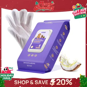 HICC PET Glove Wipes，Freshening Grooming Dog&Cat Disposable 20Pcs pet hair removal tool Satisfied skin care Outdoor No-clean Hypoallergenic Facial Disposable No-Rinse Grooming Formulated for petwipes Deodorizing sticky hair#petlife