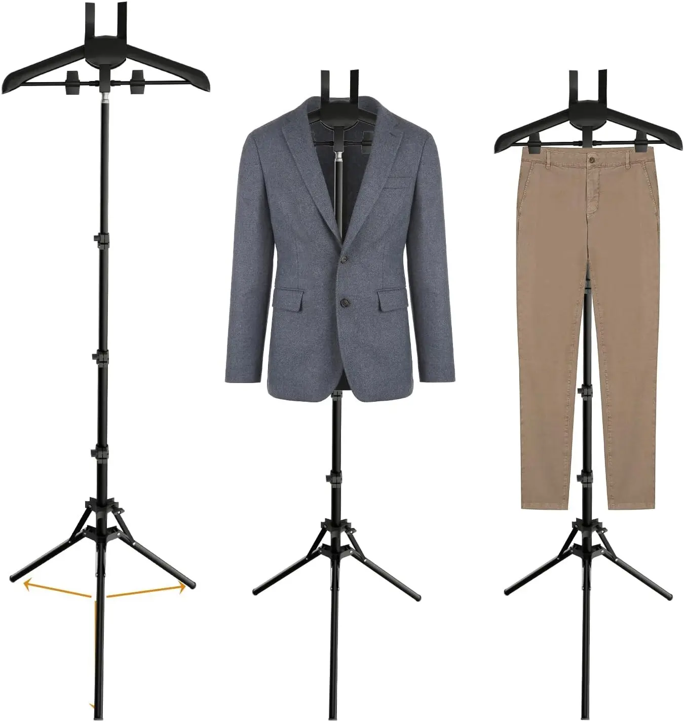 Adjustable Shirt Display Stand 34-66.8 Inch, T Shirt Display,Foldable Clothing Display Stand Mannequin Torso for Retail Vendors, Multi-Use Steamer Rack Stand for Clothes Garment