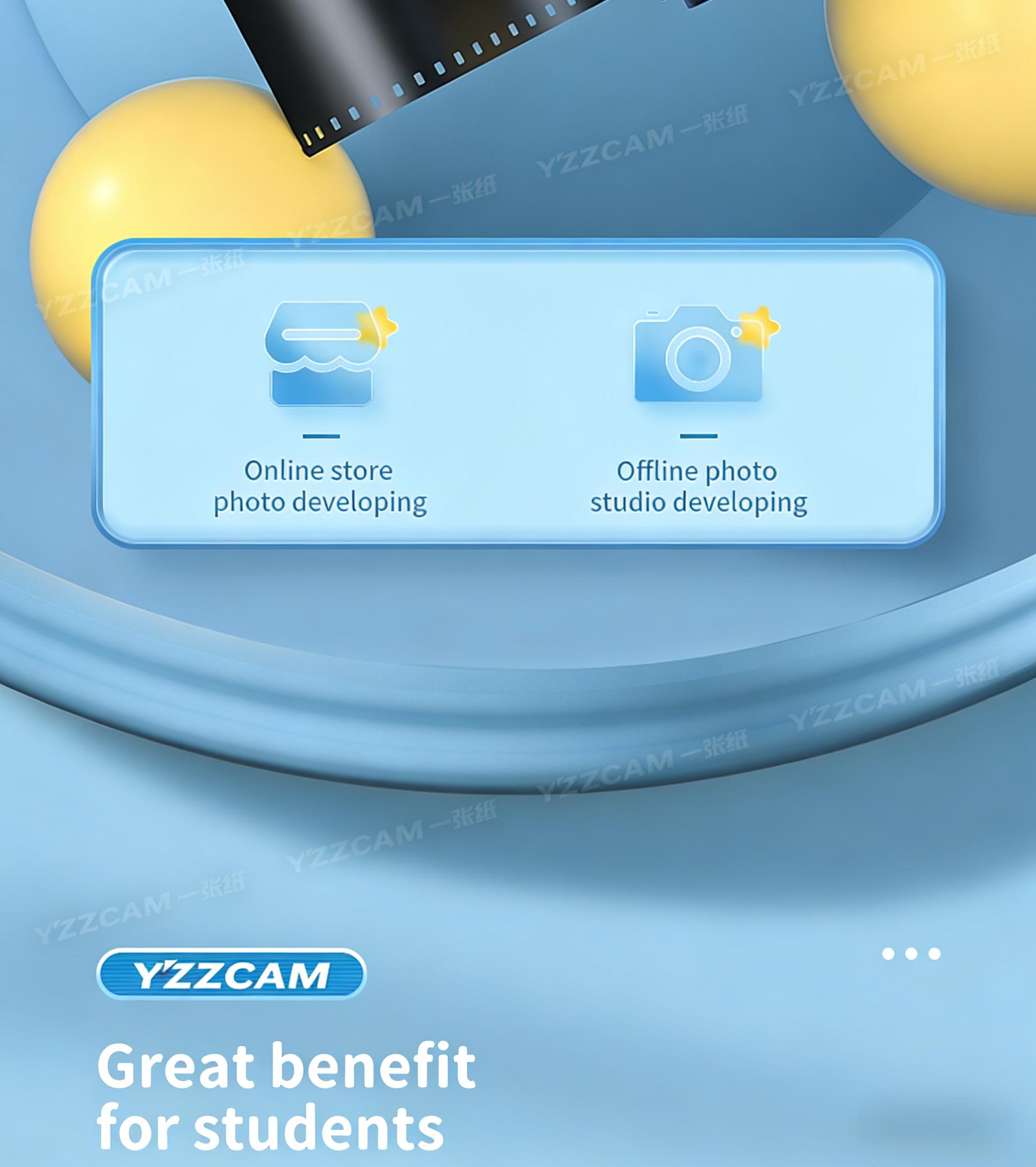 Film Camera: Point-and-Shoot Mini Retro Film Camera, Waterproof, Non-Instant, Creative Gift for Students and Instagram