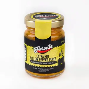 Foronto Extra Hot Yellow Pepper Puree Flavor Sauce - Bold Heat Golden Color Spicy Condiment for BBQ Stews & Marinades Chilli Dip 100g