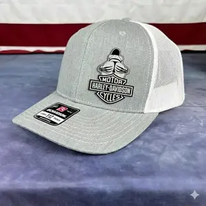 Barley Chick Biker Style Trucker Hat v1