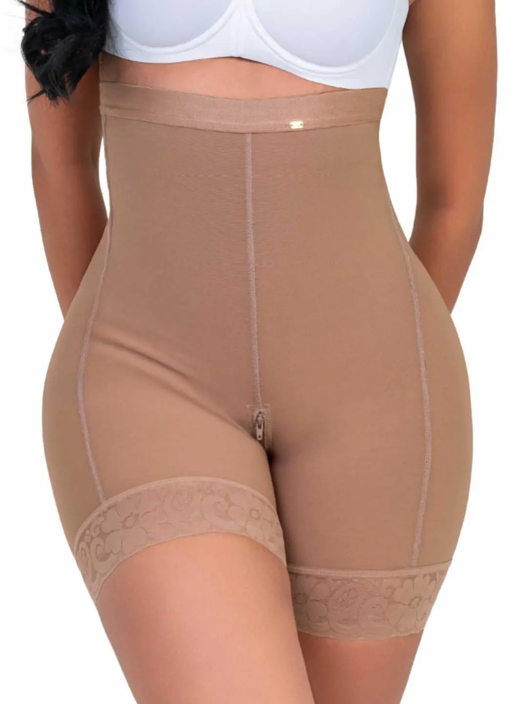 Stagmi SMI04004 Strapless High-Waisted Shapewear Shorts for Women, Tummy Control, Butt Lifting, No-Roll, Ultra-Invisible Mid-Thigh Body Shaper