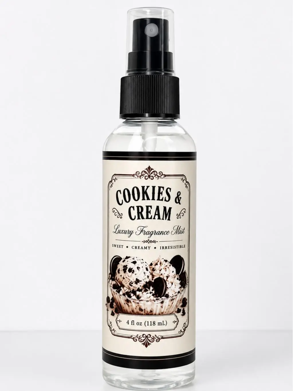 Cookies & Cream Fragrance Mist  4 oz Dessert-Inspired Body Spray