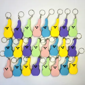 Marshmallow Bunny Keychain - Perfect Easter Gift