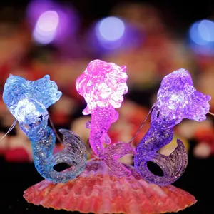 Impress Life Mermaid Themed Decorative String Lights, USB & Battery Operated Beach Lights with Remote by 10 ft 30 LEDs for Covered Outdoor Summer Camping Wedding Birthday Bedroom Home Parties Ornament