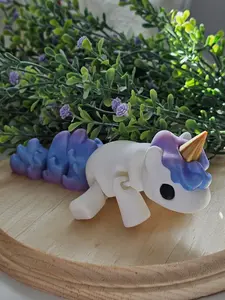 Unicorn 3D Printed Articulating Figurine Shimmer Cutie Decor Nature