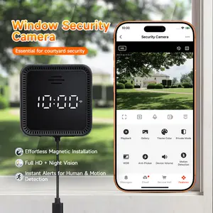 Home security camera - magnetic window design for greater privacy and security; real-time viewing on your mobile phone with two-way communication.