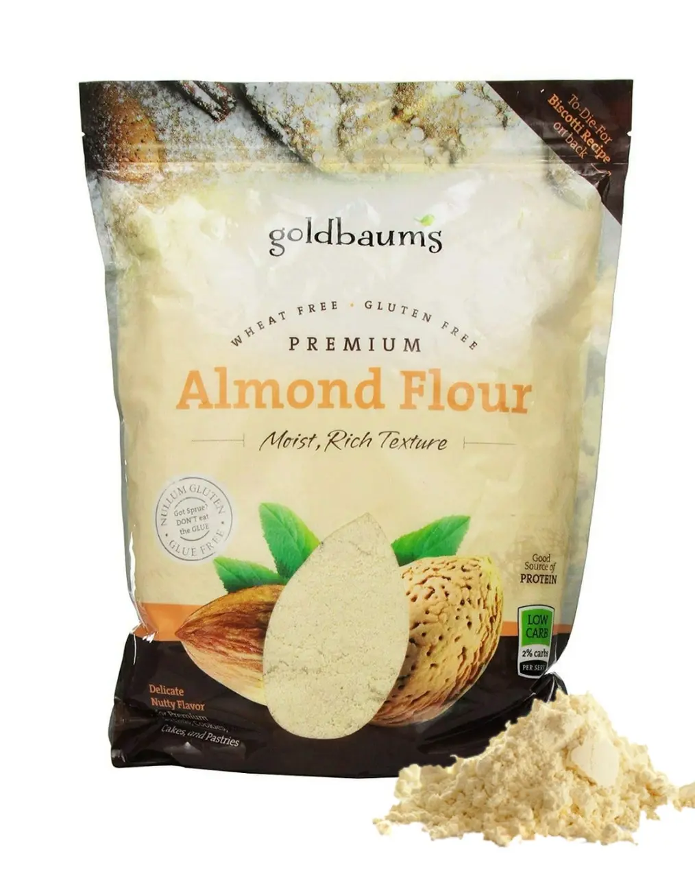 Goldbaums Premium Almond Flour 14oz | Gluten-Free, Low Carb, Keto, Kosher for Passover | Finely Ground Blanched Almond Powder for Baking & Cooking Traditional Traditional Traditional