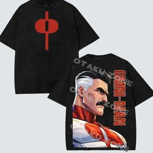 Limited Retro Omni Man Nolan Grayson Invincible Washed T Shirt Oversized Vintage Unisex Superhero Comic Graphic Tee Double Printed Heavyweight Cotton Streetwear Shirt for Invincible Fans Comic Book Lovers and Collectors JY8