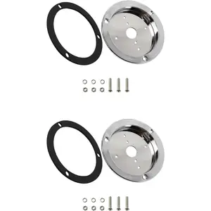 2 Sets of ‎ Stainless Steel Custom Watermelon Light Bracket Adapter with Mounting Hardware for Truck RV Trailer Universal Fitment 4" Holes