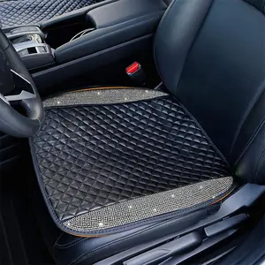 Rhinestone Decor Car Seat Cover, Anti-slip Soft Car Seat Protector, Universal Car Interior Accessories for Women, Car Accessories for Daily Use