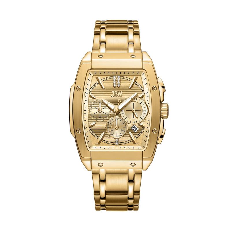 JBW Men's Echelon Automatic 18K Plated Diamond Accent Watch