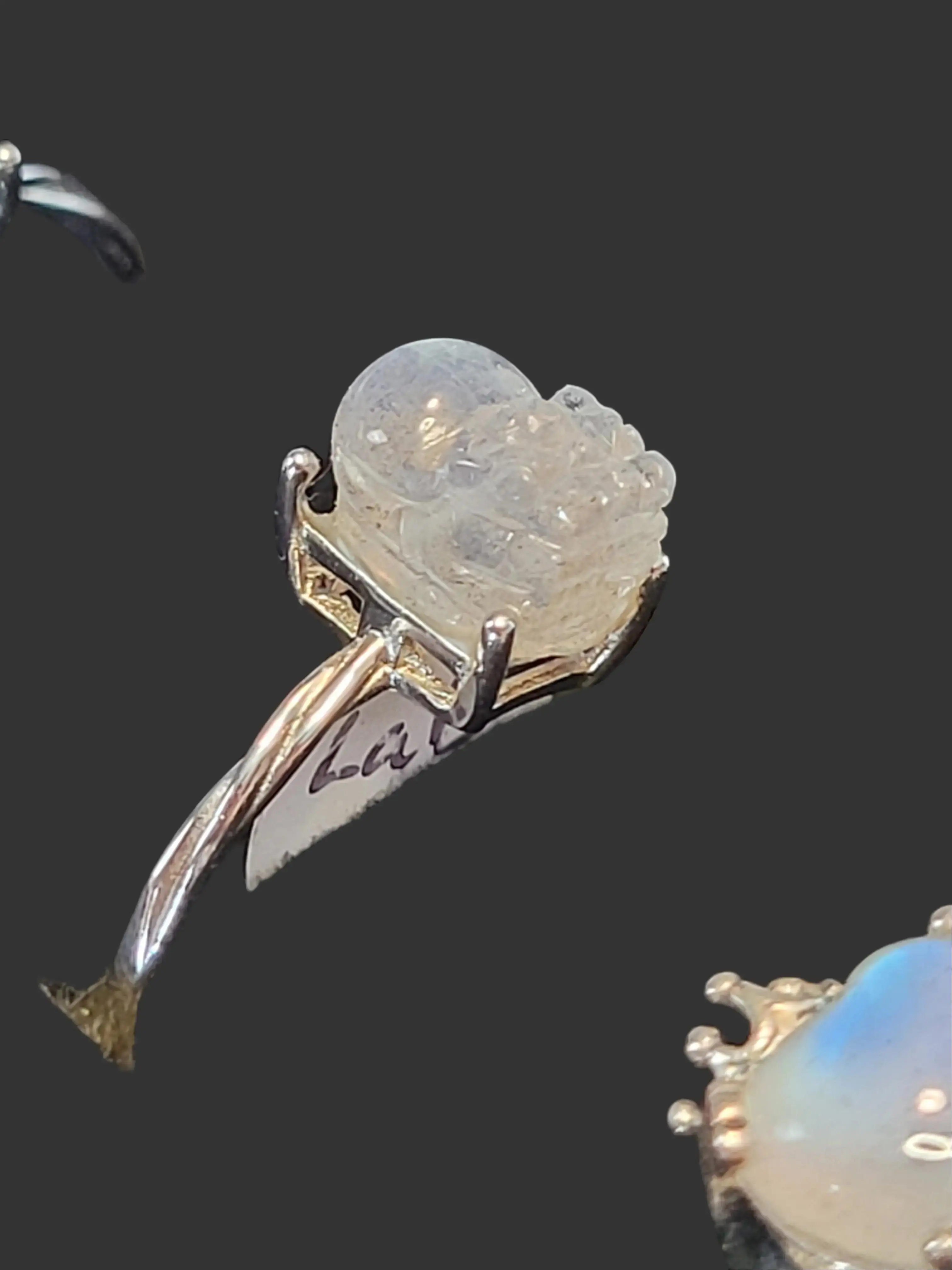 .925 Silver, Adjustable, Labradorite Pixiu ring - Natural Stone