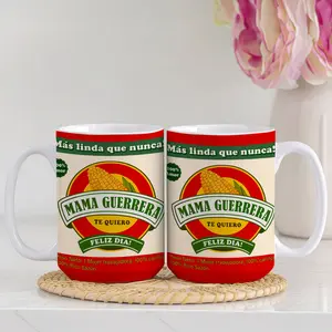 Mamá Guerrera Luchona Poderosa Mug, Regalo para Mamá Latina, Spanish Coffee Cup Gift for Mom, Cumpleaños o Día de la Madre, Strong Latina Mom Gift Idea
