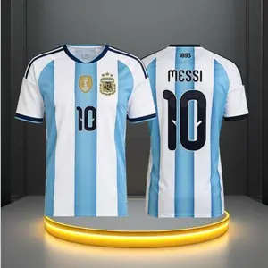 2026 FIFA World Cup Argentina Home 10# Messi Short Sleeve Soccer Jersey Fans Version