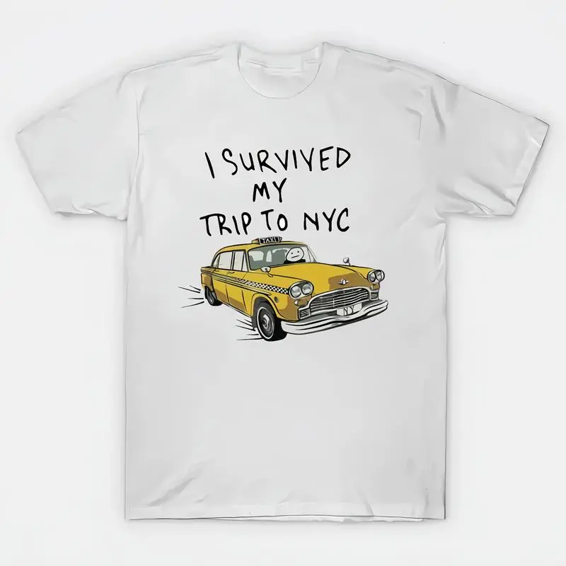 Tom I Survived My Trip To NYC White T-Shirt Size S-4X Casual