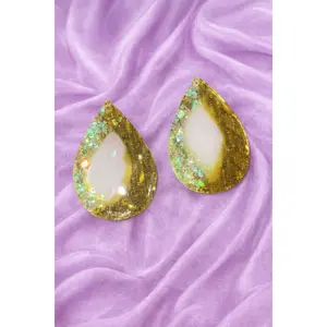 Lemon cream earrings