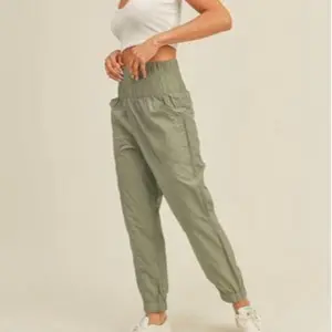 Military Green Linen Pants – Lightweight Casual Trousers for Everyday Comfort