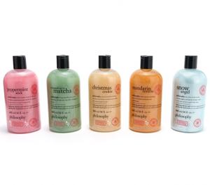 philosophy holiday shower gel 16oz 5-pack Body Care Cleanser Peppermint Hydrating Cookie