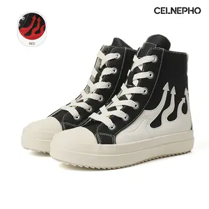 CELNEPHO Womens Sneakers Round Toe Lace Up Design Easy Pull on Embroidery Rubber Sole Comfortable Walking Canvas Shoes Casual Sports Hiking Daily Wear Trendy Modern Dress Shoes