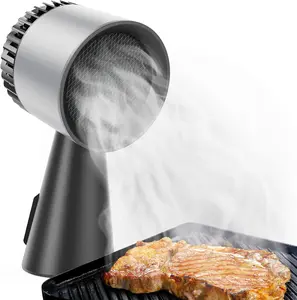 Portable Range Hood, Desktop Portable Kitchen Exhaust Fan, Detachable Aluminum Grease Filter, Large Oil Collection Cup, Low Noise, 3 Speed Portable Exhaust Fan for Cooking, Indoor Hot Pot, and BBQ