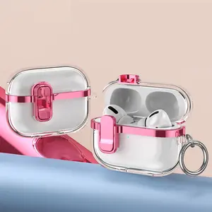 Transparent Silicone Case with Auto-Lock Flip Cover, Shockproof Protective Shell for AirPods 4/3/pro2/pro/1/2, Perfect Gift Idea