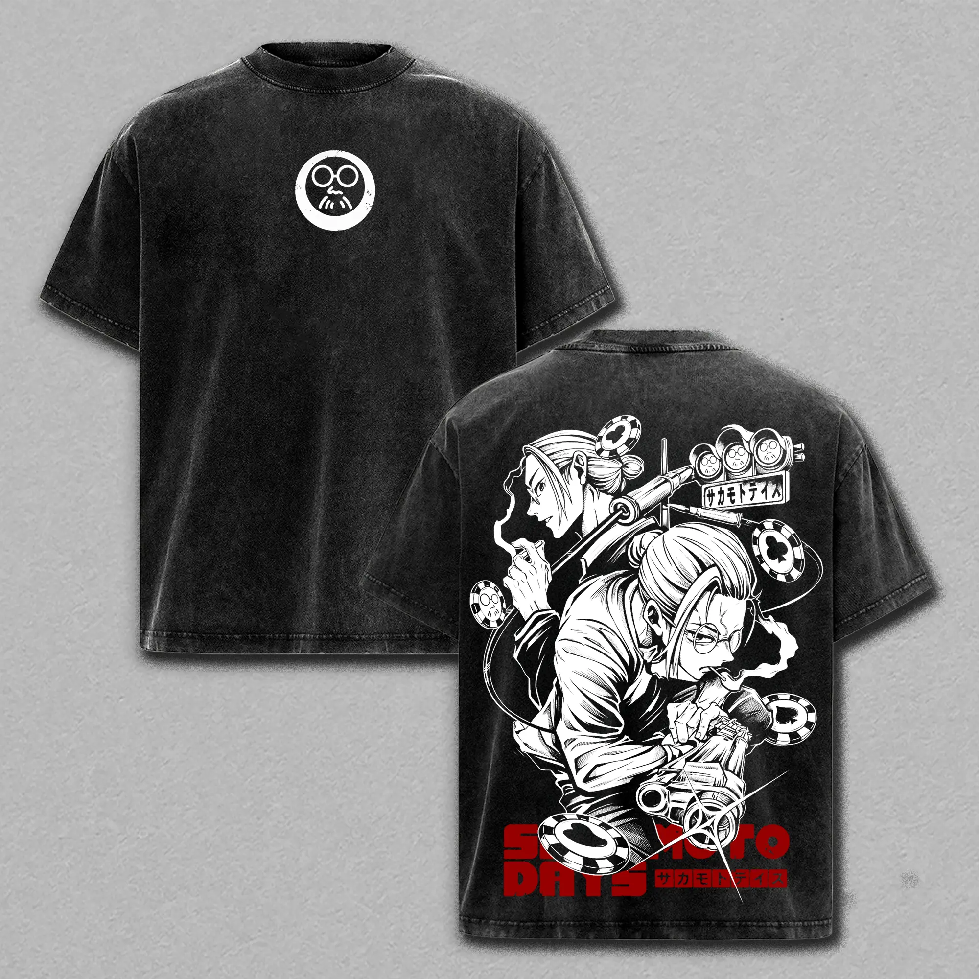 Sakamoto T-Shirt – Sakamoto Days Vintage Washed Oversized Graphic Tee, Streetwear Casual, Heavy Cotton Unisex Top, Legendary Hitman Shirt, Gift for Anime Fans