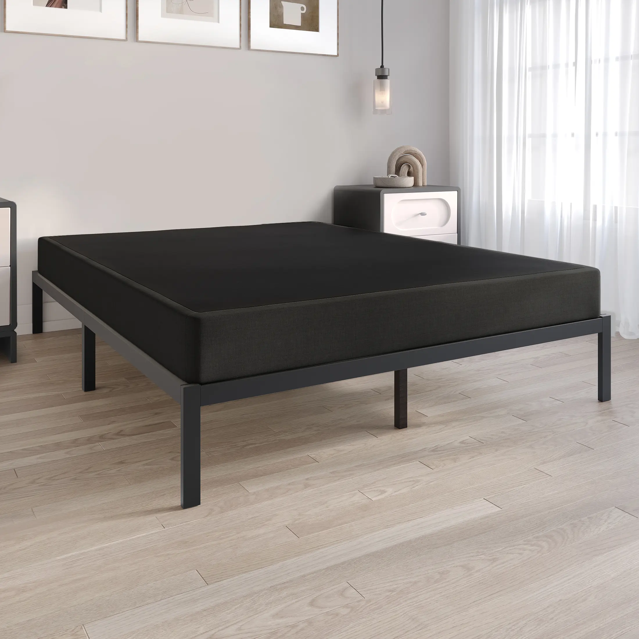 ChaletPosh 5-Inch Metal Box Spring – Low Profile, Reinforced Steel Frame, Drawstring Cover